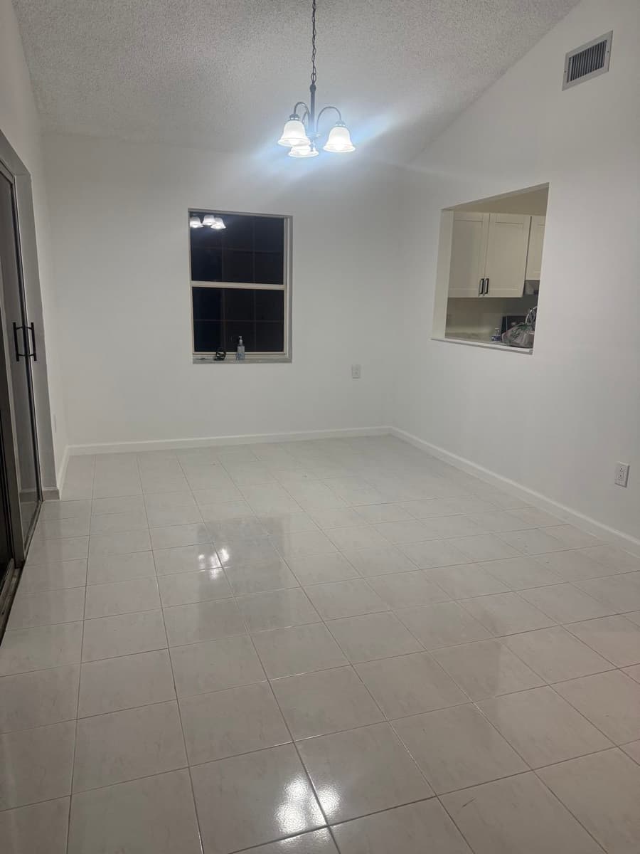 Interior painting completed dining room in South Miami Heights home