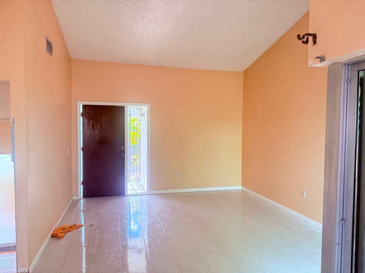 Before - Water Damage Drywall Repair and Paint
