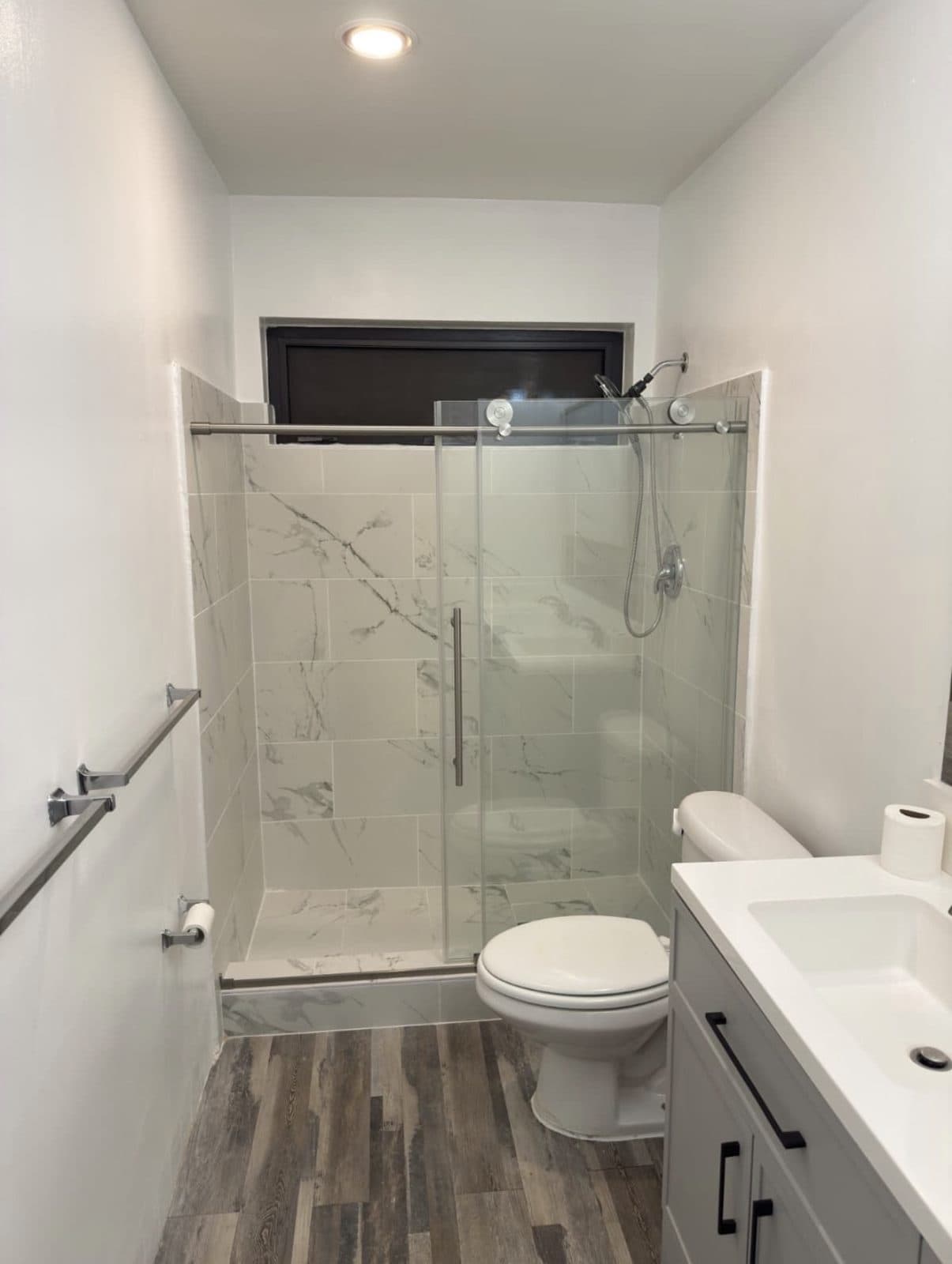Walk-In Shower with Sliding Glass, after, Killian, Miami-Dade
