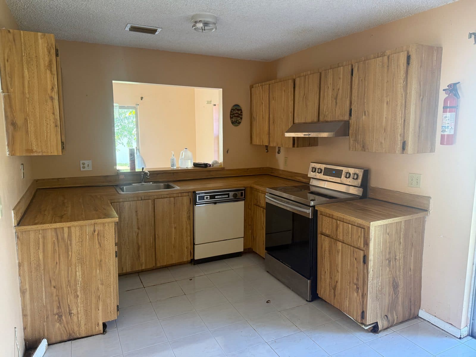 White Shaker Kitchen Rebuild, before, South Miami Heights, Miami-Dade