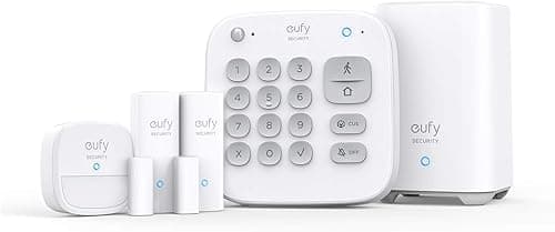 eufy 5-Piece Home Alarm Kit with hub, keypad, and sensors
